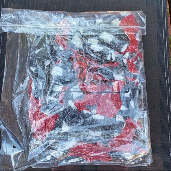 110 Pcs Christmas/Holiday Stocking Buffalo Plaid Black/White/Red Decor Party NWT - Picture 7 of 8